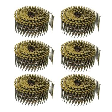 Imagem de C6R90BDG Pregos de revestimento para pregador de revestimento de bobina BOSTITCH, bobina agrupada de arame, revestimento espesso galvanizado, cabeça redonda de 15 graus, 2x 0,090 polegadas, 1800