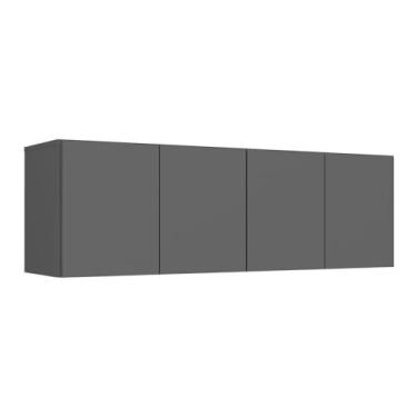 Imagem de Armário de Lavanderia Aéreo Multiuso 4 Portas Multimóveis Mp5042 Grafite