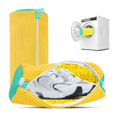 Imagem de UBEIYI Bolsa de sapato para máquina de lavar roupa 2 peças, bolsa reutilizável para lavadora e secadora, durável, proteção completa para tênis, treinadores, sapatos casuais