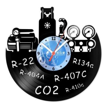 Imagem de Relógio De Parede Disco Vinil Profissões - Refrigeração - VPR-040 - Mo