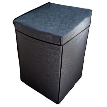 Imagem de Capa de Maquina de Lavar Roupas Super Grossa Impermeável de Corinho Para Maquinas de Lavar(BRASTEMP 12/14/15KG,CINZA)