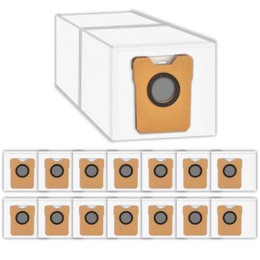 Imagem de (Pacote com 15) Sacos de pó de substituição Omni C20 compatíveis com Eufy Robot Vacuum Omni C20 estação autovazia, sacos de filtro para aspirador de pó, kit de acessórios