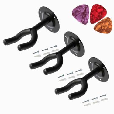 Imagem de 3 Suporte de Parede Violão Cavaquinho Ukulele Guitarra Violino + 3 Pal