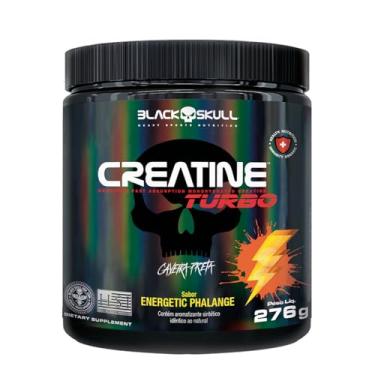 Imagem de Creatine Turbo - Energetic Phalange - Pote 276g - Black Skull - Suplementação para Treino, Performance, Ganho Muscular, Hipertrofia, Força e Resistência