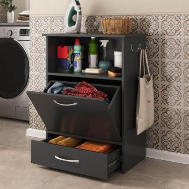 Imagem de Balcão de Lavanderia Multiuso 1 Porta 1 Gaveta Multimóveis MP5057, Pre