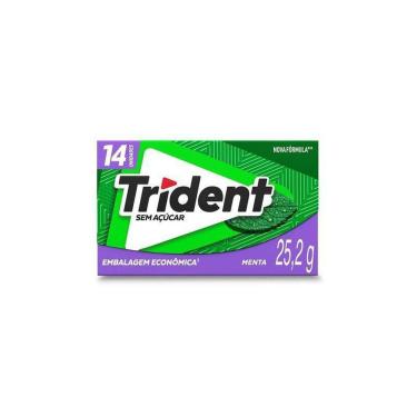 Imagem de Chiclete Trident Menta 25,2g - Embalagem Econômica 14 Unidades