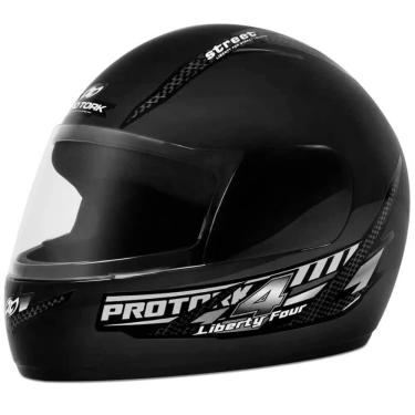 Imagem de Capacete Moto Liberty Four Pro Tork tamanho 58 Fechado Preto Fosco