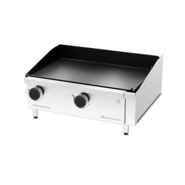 Imagem de Chapa para Lanches a Gás Linha Comercial 60 x 40 cm 2 Queimadores Marc