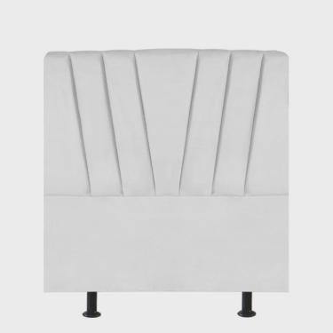 Imagem de Cabeceira Estofada Bélgica 120cm Viúva Solteirão Para Cama Box Quarto Corino Branco - Ahz Móveis