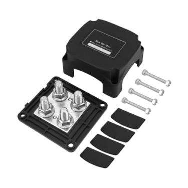 Imagem de Esquirla de distribuição de energia Barra de barramento de cobre Conexão do 48V Acessórios para carros 400A Terminal Studs para Marine M10, Preto