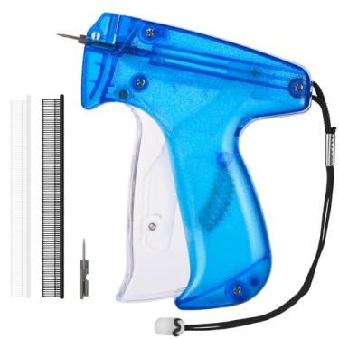 Imagem de Pistola de ponto fino para roupas, mini pistola de costura para roupas, costura acolchoada, bainha, etiqueta de ponto rápido com 1 agulha, 2000 micro fixadores pretos e 2000 brancos