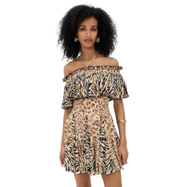 Imagem de Ronny Kobo Vestido feminino ESMI, Cheeta zebra mista, PP