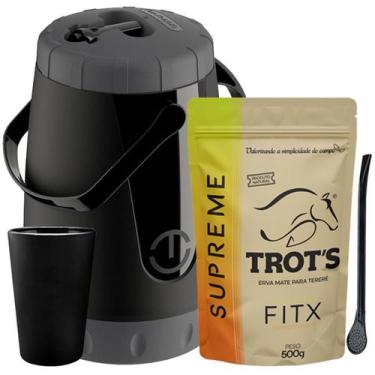 Imagem de Kit Tereré Trot'S Garrafa Cuia Bomba E Erva Supreme Fitx