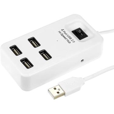Imagem de PeakTrend Mini hub USB 2.0 portátil, 4 portas, alta velocidade, 480 Mbps, hub com cabo liga/desliga de 1,2 m para longa distância. Suporte – Disco rígido HDD de 1 Tb, tablet, celular, pendrive,