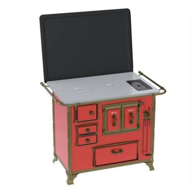 Imagem de Fogao a Lenha N 2 Renaissance Chapa de Aluminio Vermelho Cald