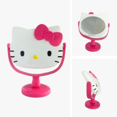 Imagem de Espelho de Mesa Maquiagem Com Suporte Hello Kitty Infantil - Sanrio