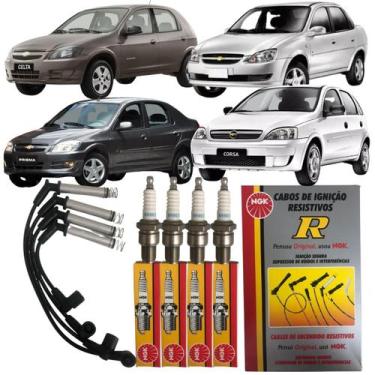 Imagem de Kit Cabos e Velas Gm Celta Corsa Prisma 1.0 8v Vhc Flex Ngk