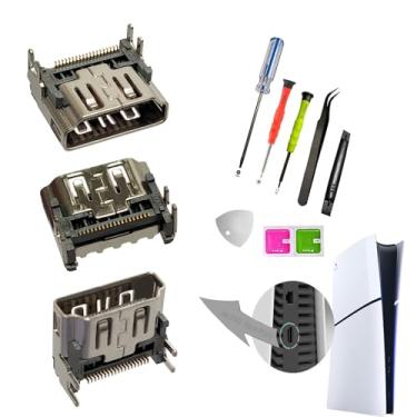 Imagem de (2pcs HDMI Pack) for PlayStation 5 HDMI Replacement Parts,PS5 HDMI Display Port Jack Socket Connector Replacement Parts for Sony PlayStation 5 PS5 (Two pcs)