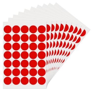 Imagem de YIKIADA Adesivos de ponto vermelho, etiquetas redondas de 2,5 cm, decalques de codificação de cores, etiquetas coloridas para escritório, sala de aula, casa, quintal, venda, 350 peças