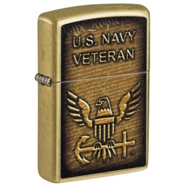 Imagem de Zippo Isqueiro de bolso United States Navy® Street Brass