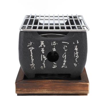 Imagem de Tomotato Churrasqueira a carvão japonesa pequena, multifuncional, aquecimento rápido, mini fogão portátil para churrasqueira Hibachi, churrasqueira para acampamento ao ar livre (S)