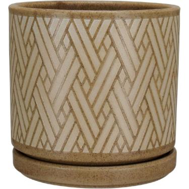 Imagem de CACHEPÔ VASO DECORATIVO PLANTA HOME&CO CERÂMICA 12x12x12cm MARROM