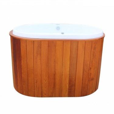 Imagem de Ofurô Ouro Fino Heatiro Duplo Premium 141cmx91cmx78cm 04 Jatos Com Deck Branco