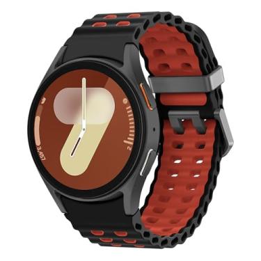 Imagem de Pulseira marinha para Galaxy Watch 7 de 40 mm e 44 mm - Pulseira esportiva de silicone macio sem lacunas para Samsung Watch 7, 6, 5, 4 de 40 mm, 44 mm/6, clássico, 43 mm, 47 mm/4 clássico, 42 mm e 46