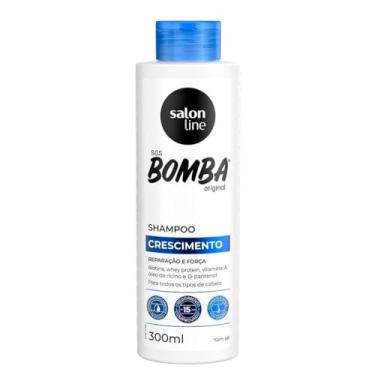 Imagem de Salon Line, Shampoo, SOS Bomba, Crescimento, Reparação e Força - Todos os Tipos de Cabelos, 300 ml