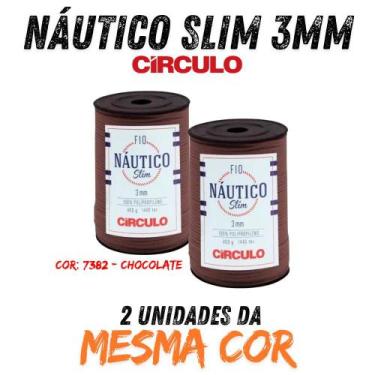 Imagem de Fio náutico slim 3mm circulo 400g kit com 02 un, 7382 - CHOCOLATE