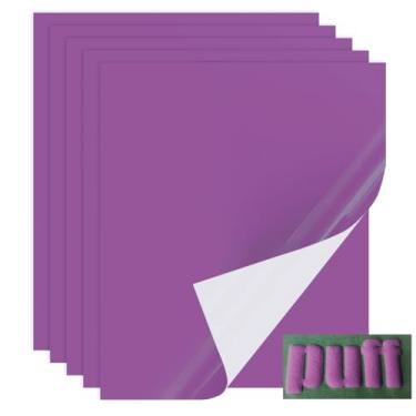Imagem de Tvinyl Warehouse Transferência De Calor Em Vinil Roxo, 5 Peças Htv Para Camiseta, Ótima Adesão E Efeito Fofo