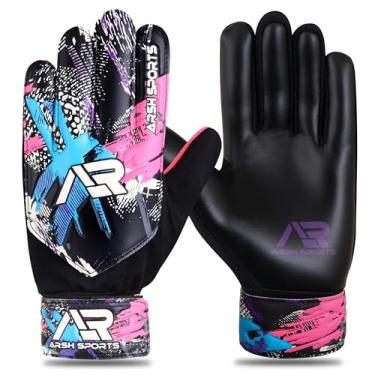 Imagem de Arsh Sports Luvas De Goleiro Futebol, Futebol Para Crianças, Meninos E Jovens, Proteção Dupla O Pulso Com Palma Superaderente 4 Mm (Rosa, Novo, Tamanho 4, Adequado Crianças 6 A 9 Anos)