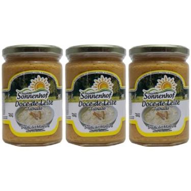 Imagem de Kit com 3 Potes de Doce de Leite Mineiro Talhado 420g - Fazenda Sonnenhof