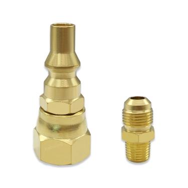 Imagem de Hooshing Conexão Rápida De Propano Para Rv 1/4'', Alargamento Fêmea 3/8" Grelha A Gás 1/4" Lp Com Conversor Npt X Macho Aquecedor Aparelhos Baixa Pressão E Fogueira