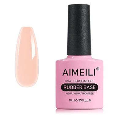Imagem de AIMEILI Base Em Gel De Borracha Sem Hema Para Unhas, Esmalte Transparente Com Led Uv Soak Off, 4 1, Fortalece/Realça/Base/Coloração - (439) 10Ml