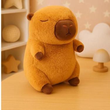 Imagem de Capivara Brinquedo de Pelúcia Filó Anti Alérgico Macio e Fofo Tamanho 