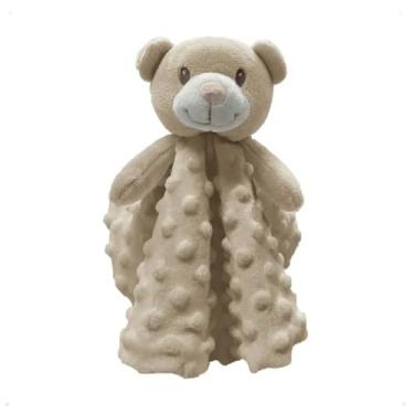 Imagem de Naninha Para Bebê Com prendedor de Chupeta Minha Primeira Naninha - Laço Bebe (Urso Bege)