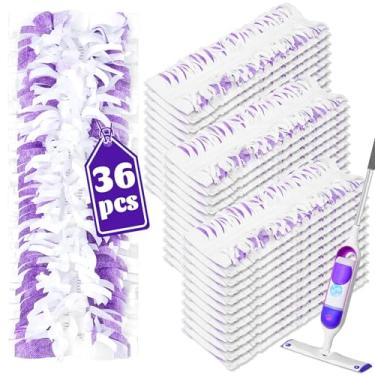Imagem de Pacote com 36 almofadas de esfregão descartáveis para esfregão Swiffer Power, substituição para refis de esfregão Swiffer Power compatível com almofadas Swiffer Power, esfregão multisuperfície e