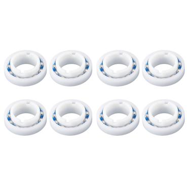 Imagem de Rolamentos de roda do limpador de piscina Substituição Durável Filme fácil instalação fácil para Polaris 180 280 Limpador de piscina Plástico aço inoxidável 8pcs