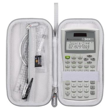 Imagem de Aproca Capa rígida de armazenamento branca adequada para calculadora científica Texas Instruments TI-30XIIS / TI-30X IIS 2 linhas/Casio FX-991EX Fx-82es Plus (apenas capa)