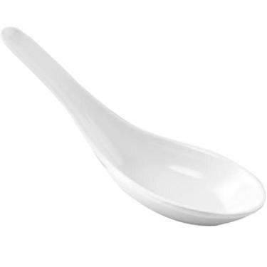 Imagem de Colher Japonesa Couvert Melamina Branca Oriental Lámen Haus Concept