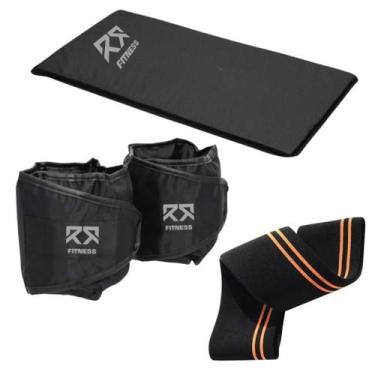 Imagem de Kit Colchonete + Par Caneleira Tornozeleira De Peso + Mini Hip Band Mé