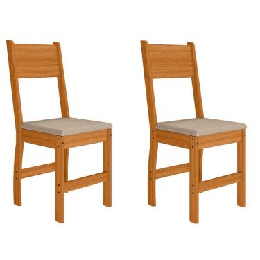 Imagem de Kit 2 Cadeiras para Cozinha Milano Freijó/Savana