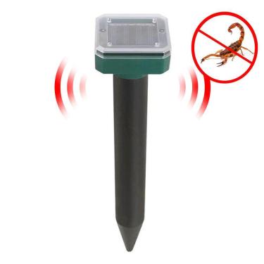 Imagem de Repelente Solar Ultrassonico Pestes Escorpião Cobras Ratos Roedores Jardim Externo