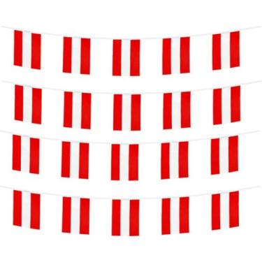 Imagem de FFILL 6,8 m 20 bandeiras bandeira da Áustria, bandeira pequena da Áustria, para festas, lojas e bares decorações e celebrações do Dia Internacional. Bandeira com tema de país europeu - 29 países para