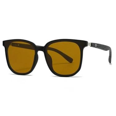 Imagem de Óculos de sol com armação masculina Óculos de sol femininos (gengibre)