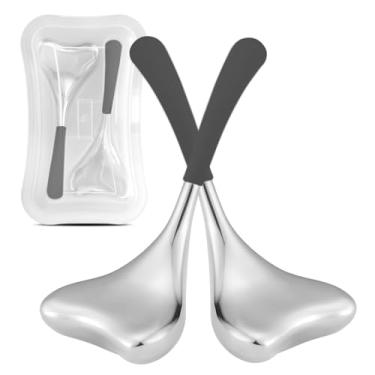 Imagem de Running man Cryo Sticks-Gua Sha and Massage 2 em 1, globos de gelo para redução de rugas faciais e alívio de círculos escuros, ferramenta de massagem facial de aço inoxidável para globos de