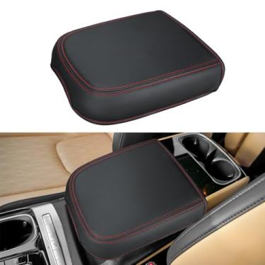 Imagem de INTGET Capa de console central para 2022-2025 Kia Carnival acessórios couro carro console médio capa apoio de braço protetor de tampa para descanso de braço para 2025 2026 acessórios híbridos Kia