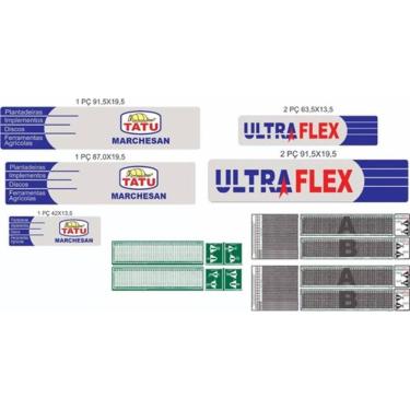 Imagem de Kit Adesivos Plantadeira Semeadeira Tatu Ultraflex