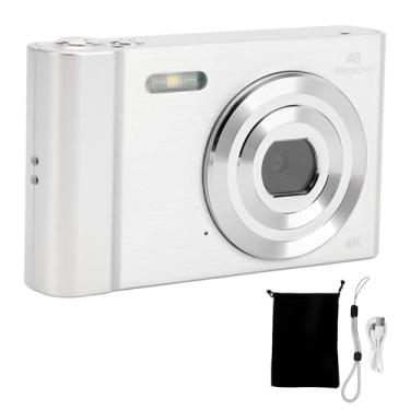 Imagem de Câmera digital 4K para adolescentes crianças 48MP 1080p HD 2,4 polegadas tela IPS 16x Câmera compacta de bolso de zoom digital para fotografia VLOGGING (Prata)